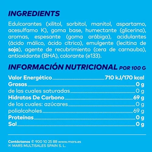 Orbit Refreshers Fresa Limón chicles sin azúcar, Pack 16 x 7 uds