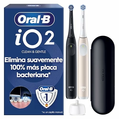Pack 2 cepillos eléctricos Oral-B iO2 negro y rosa