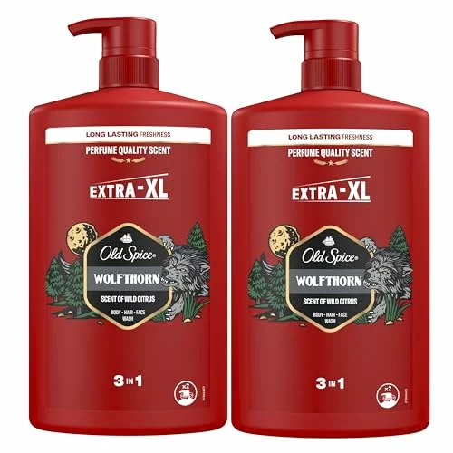 Precio rebajado para Pack 2 Gel de ducha Old Spice Wolfthorn 1 L: