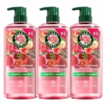 Pack 3 x 650 ml Herbal Essences Pétalo Suave Champú Rosa