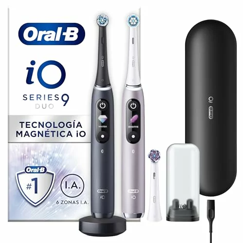 Pack de 2 cepillos eléctricos Oral-B iO 9 con 3 cabezales