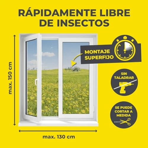 Pack x 4 EASYmaxx mosquitera magnética para ventana Insect Protect