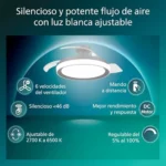 Philips Bliss ventilador de techo con LED y aspas retráctiles