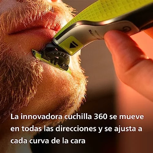 Philips OneBlade 360 maquinilla híbrida con 2 cuchillas y peine 5 en 1