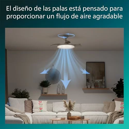 Philips Solr lámpara de techo con ventilador LED retráctil