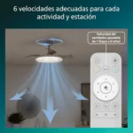 Philips Solr lámpara de techo con ventilador LED retráctil