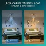 Philips Solr lámpara de techo con ventilador LED retráctil