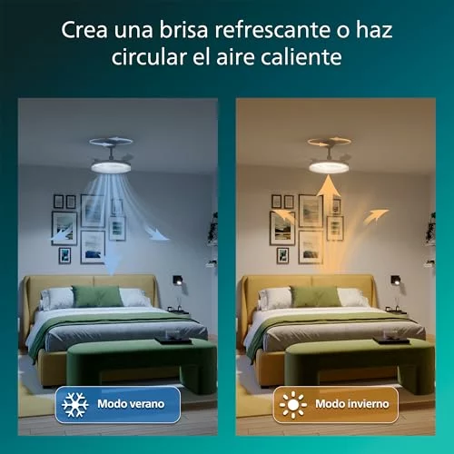 Philips Solr lámpara de techo con ventilador LED retráctil