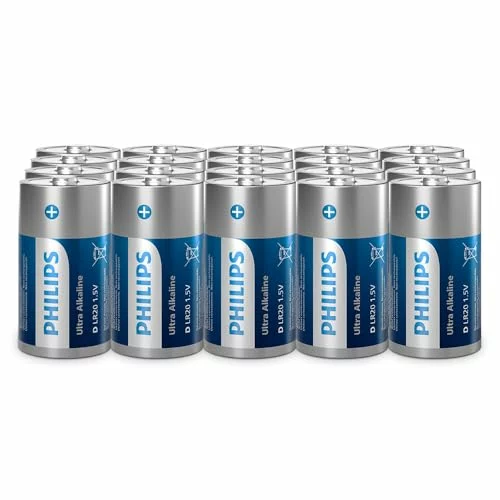 Philips Ultra D pilas alcalinas LR20 pack de 20