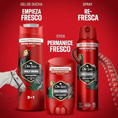 Precio rebajado para Pack 2 Gel de ducha Old Spice Wolfthorn 1 L: