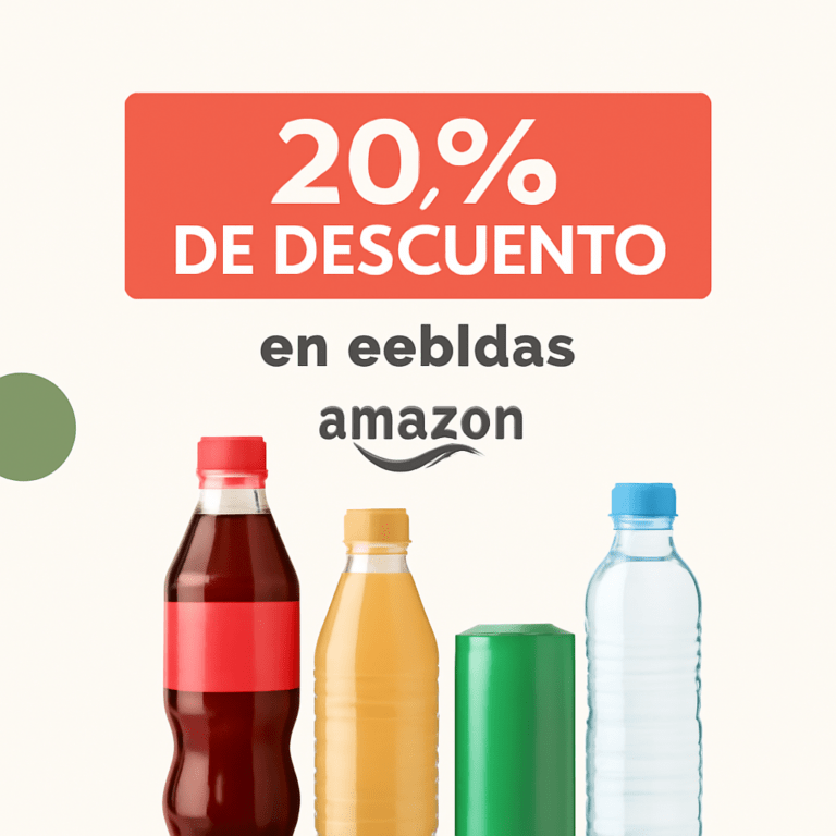 Promoción de bebidas Amazon con 20% de descuento en
