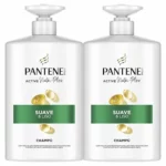 Recortadora Pantene Pro-V Suave y Liso champú pack 2 x 1000 ml con dosificador