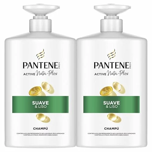 Recortadora Pantene Pro-V Suave y Liso champú pack 2 x 1000 ml con dosificador