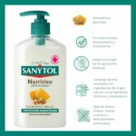 Sanytol jabón de manos nutritivo antibacteriano almendras y miel, pack 6