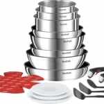 Sarten Tefal Ingenio Emotion juego de cocina 20 piezas con 2 mangos