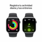 Smartwatch Apple Watch Series 11 GPS 42 mm gris espacial con correa deportiva negra