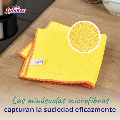 Spontex Microfibre Collection, paños de limpieza multicolor