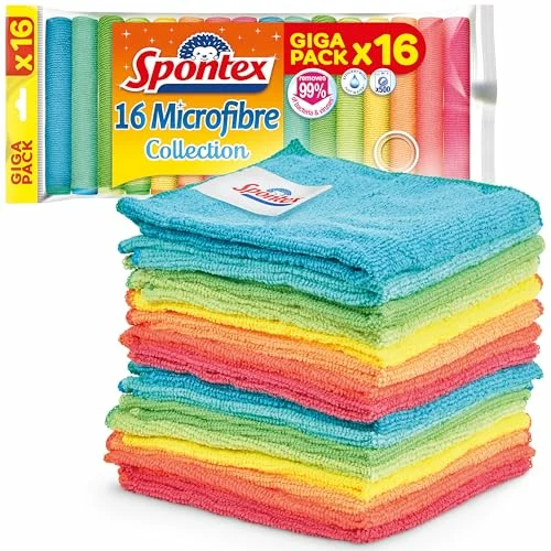 Spontex Microfibre Collection, paños de limpieza multicolor
