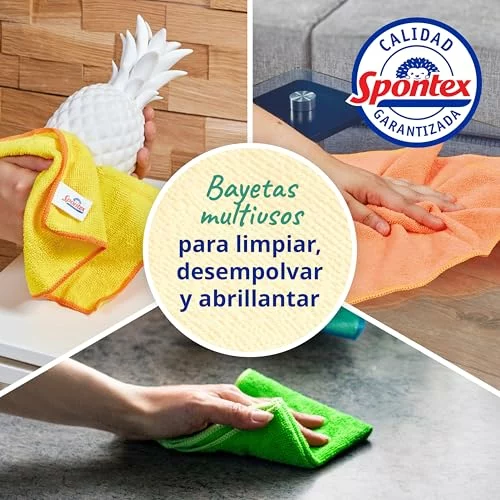 Spontex Microfibre Collection, paños de limpieza multicolor