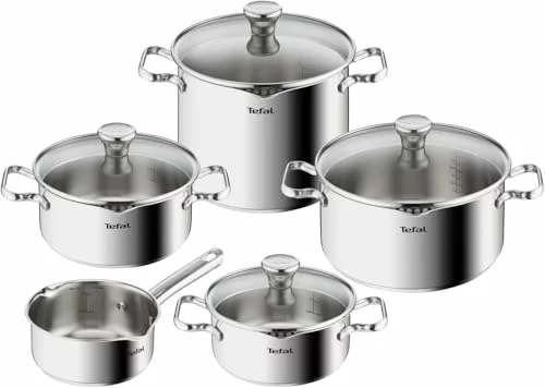 Tefal Duetto On juego de cazo y ollas para inducción, 9 piezas