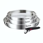 Tefal Ingenio Emotion, juego de 3 sartenes inox con mango extraíble L828S