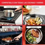 Tefal Ingenio Emotion, juego de 3 sartenes inox con mango extraíble L828S