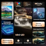Televisor Hisense 55E8Q Mini LED QLED de 55 pulgadas