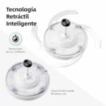 Ventilador de techo LEDUNI con luz, aspas retráctiles y mando vuelve con precio a vigilar