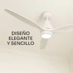 Ventilador de techo Mellerware Brizy Bright con mando y luz LED