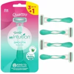 Wilkinson Sword MyIntuition Smooth Sensitive Quattro maquinilla desechable para mujer Pack 3 + 1