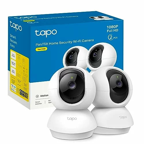 Altavoz Tapo C200P2 – Cámara de Vigilancia WiFi Interior 360º, 1080p, Detección IA