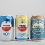Amstel Oro 0,0 Cerveza Tostada Sin alcohol Pack Lata, 24 x 33cl