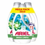 Ariel Costa Mediterránea detergente líquido pack de 3 x 75 lavados