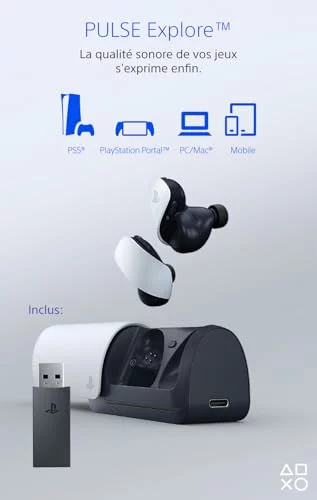 Auriculares inalámbricos Pulse Explore White para PlayStation 5 con estuche