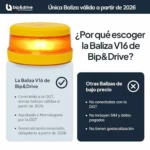 Pack x 2 Baliza V16 homologada DGT con geolocalización bip & drive