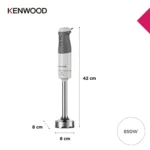 Batidora de mano Kenwood Triblade XL HBM40.302WH con accesorios 20CM 500ML