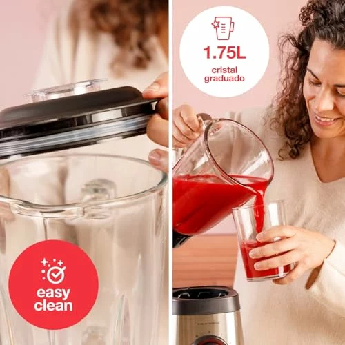 Batidora de vaso Solac Promixter 2000 W con jarra de cristal