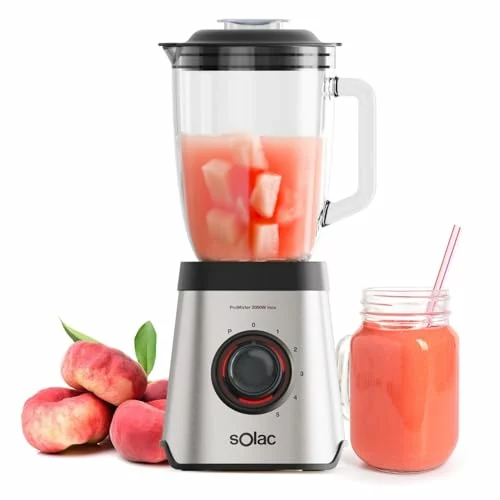 Batidora de vaso Solac Promixter 2000 W con jarra de cristal