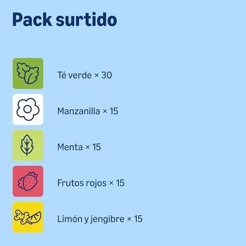 by Amazon Té e infusiones variadas, 90 sobres