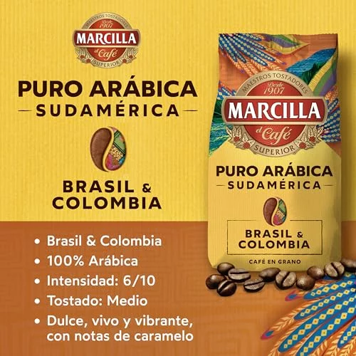 Cafetera Café en grano Marcilla 100% arábica 400 g