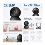 Cámara de seguridad Tapo C211 2K con giro 360° C211-2K