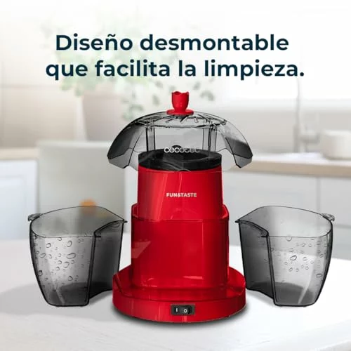 Cecotec Fun&Taste P’Corn Lotus, palomitero 1200 W con 4 recipientes