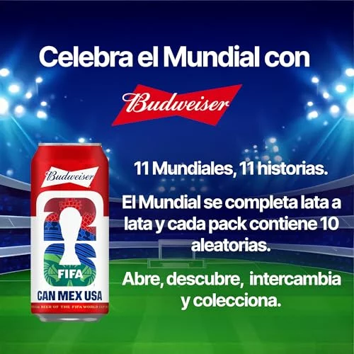 Cerveza Budweiser edición limitada en lata coleccionable Pack 10 x 44 cl 10X44