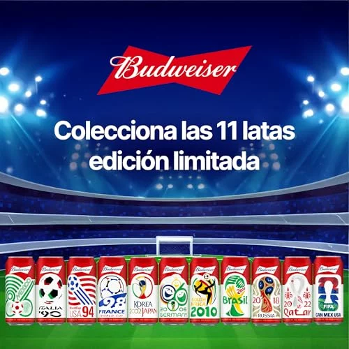 Cerveza Budweiser edición limitada en lata coleccionable Pack 10 x 44 cl 10X44