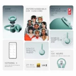 CMF Headphone Pro auriculares Bluetooth over-ear verde claro 100H