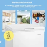 COMFEE' RCC146WH2EU(E) Congélateur coffre autonome, 143L, Blanc