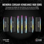 CORSAIR Vengeance RGB DDR5 8GB (1 x 8GB) hasta 5200MHz Intel RAM