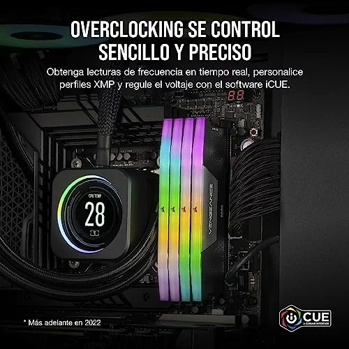 CORSAIR Vengeance RGB DDR5 8GB (1 x 8GB) hasta 5200MHz Intel RAM
