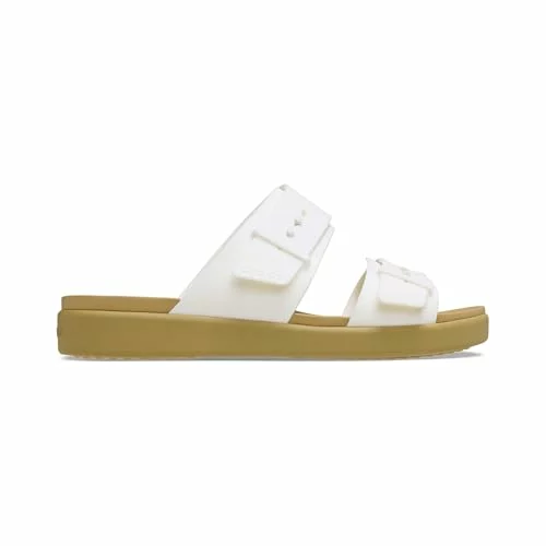 Crocs Brooklyn Buckle Low sandalias mujer Tiza Bronceada 38/39 EU 29×28