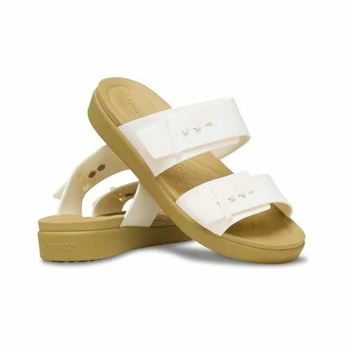 Crocs Brooklyn Buckle Low sandalias mujer Tiza Bronceada 38/39 EU 29×28